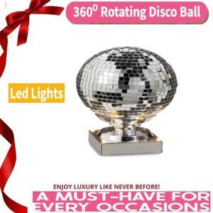✅ Rotating LED ➕🆒 DISCO BALL Spinning BALL Party MIRROR BALL 💸BUY NOW‼️🟢